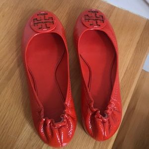 Tory Burch Minnie flats orange size 8.5